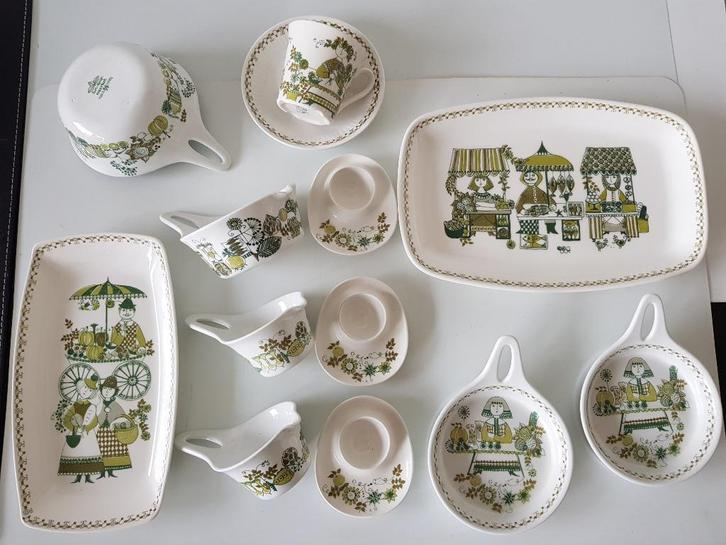 Servies Figgjo Flint market Norway / Fins Noors Noorse, Huis en Inrichting, Keuken | Servies, Zo goed als nieuw, Overige typen