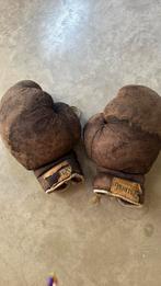 Spalding Vintage leren bokshandschoenen, Sport en Fitness, Boksen, Ophalen of Verzenden, Gebruikt, Bokshandschoenen