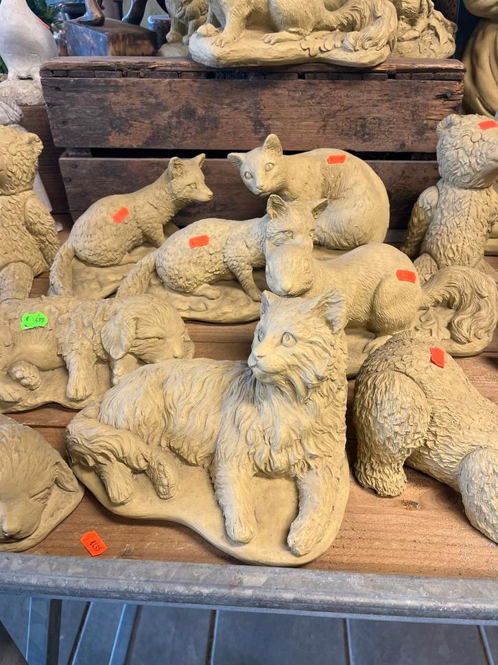 Mooie partij 15 dieren beelden, Tuin en Terras, Tuinbeelden, Nieuw, Dierenbeeld, Beton, Ophalen