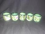 5 Retro egg cups "In The Mood" series Belgian pottery Boch, Ophalen of Verzenden