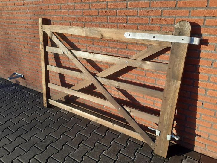 Loophekje, poortje, weidehek, houten hek, Dura2hout, landhek, Tuin en Terras, Tuinhekken en Hekwerk, Nieuw, Tuinhek, Hout, Met poort