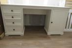 Wit bureau 160x70 met lades en deur, Huis en Inrichting, Bureaus, Ophalen, Zo goed als nieuw, Bureau