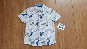 Als nieuw! Dinosaurus overhemd met korte mouwen C&A maat 104 beschikbaar voor biedingen