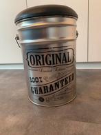 Vinted opbergton /-poef met deksel, Ophalen of Verzenden, Zo goed als nieuw, Minder dan 10 liter, Metaal
