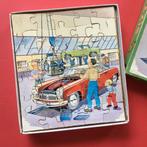 Jaren 60 puzzel ‘ auto in garage’. antiek speelgoed, Antiek en Kunst, Antiek | Speelgoed, Ophalen of Verzenden