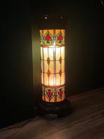 Staande lamp Tiffany zuil 75cm hoog 2 lichtpunten, Ophalen, Gebruikt, Glas, Tiffany