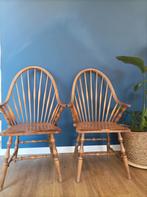 2x Windsor stoel | eetkamerstoel | spijlenstoel, Huis en Inrichting, Stoelen, Ophalen, Gebruikt, Twee, Bruin
