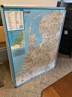Landkaart Nederland 102 cm bij 132, Ophalen, Zo goed als nieuw