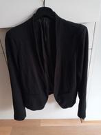 38 Superleuk openvallend zwart jasje met subtiele rondingen, Maat 38/40 (M), Zwart, Ophalen of Verzenden, Zo goed als nieuw