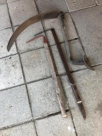 Antieke set zeis zicht zwaag met welhaken!  beschikbaar voor biedingen