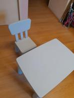 Ikea Mammut tafel + stoel - blauw, Ophalen, Zo goed als nieuw