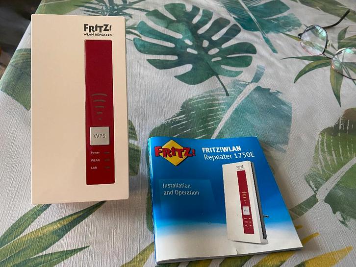 FRITZ!WLAN Repeater 1750E, Computers en Software, WiFi-versterkers, Zo goed als nieuw, Ophalen of Verzenden