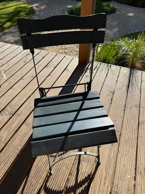 Oude bistro stoeltjes, Tuin en Terras, Tuinstoelen, Gebruikt, Ophalen of Verzenden