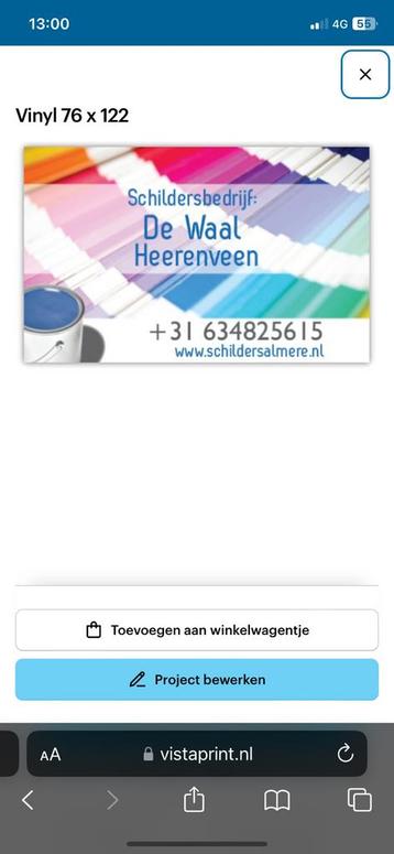 Schildersgoedkoop. beschikbaar voor biedingen