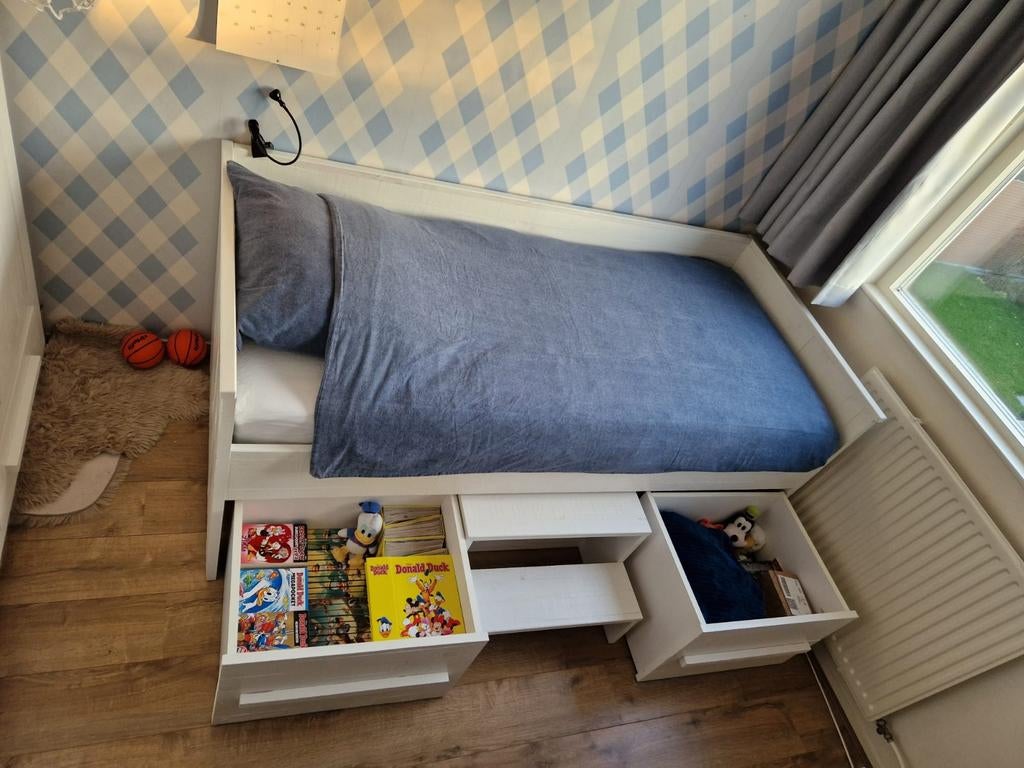 Mooi tiener bed, 85 tot 100 cm, Zo goed als nieuw, 180 cm of meer, Ophalen