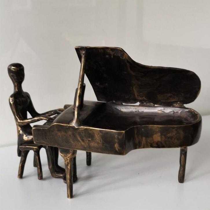 Beeld: Pianist - Gitarist - Dansers - Man met Budel (nieuw), Huis en Inrichting, Woonaccessoires | Overige, Nieuw, Ophalen of Verzenden