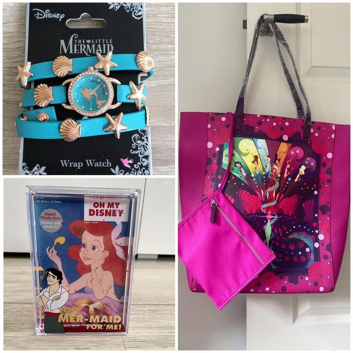 Disney Ariël zeemeermin mermaid horloge tas globe fotolijstt, Verzamelen, Disney, Nieuw, Beeldje of Figuurtje, Pocahontas of Kl. Zeemeermin