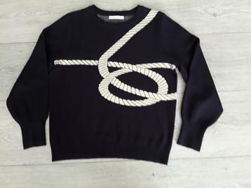 STUDIO ANBNELOES*  DONKERBLAUWE TRUI MET GOUD LUREX PRINT beschikbaar voor biedingen