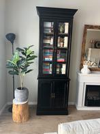 Eichholtz vitrine kast met louvre deurtjes 240x80 zwart, Huis en Inrichting, Kasten | Vitrinekasten, Ophalen, Zo goed als nieuw