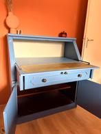 Blauwe Secretaire Bureau met Klep, Huis en Inrichting, Kasten | Dressoirs, Ophalen, Gebruikt, 50 tot 100 cm, Met lade(s)