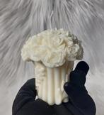 Witte Bloem Kaars, Overige materialen, Wit, Ophalen of Verzenden, Zo goed als nieuw