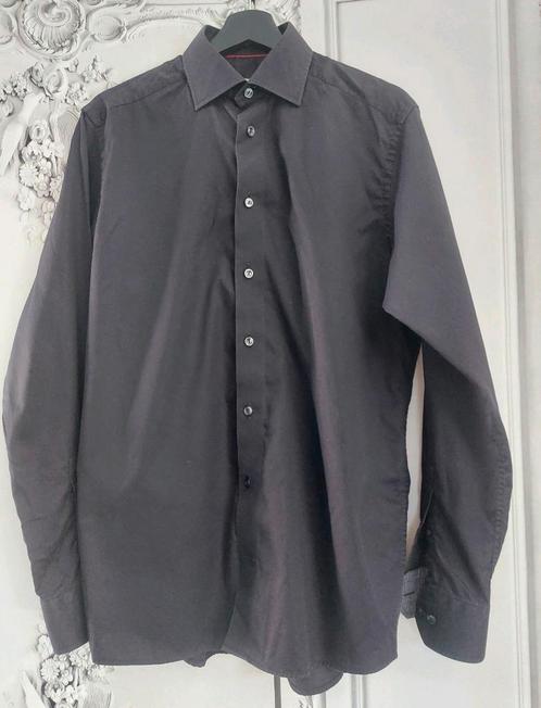 Eton overhemd maat 39 Contemporary fit 100% katoen, Kleding | Heren, Overhemden, Gedragen, Halswijdte 39/40 (M), Zwart, Ophalen of Verzenden
