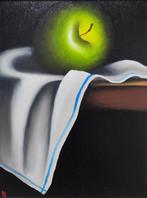 A.J. Oppedijk (XX) - Granny Smith op theedoek, Antiek en Kunst, Kunst | Schilderijen | Klassiek, Ophalen of Verzenden