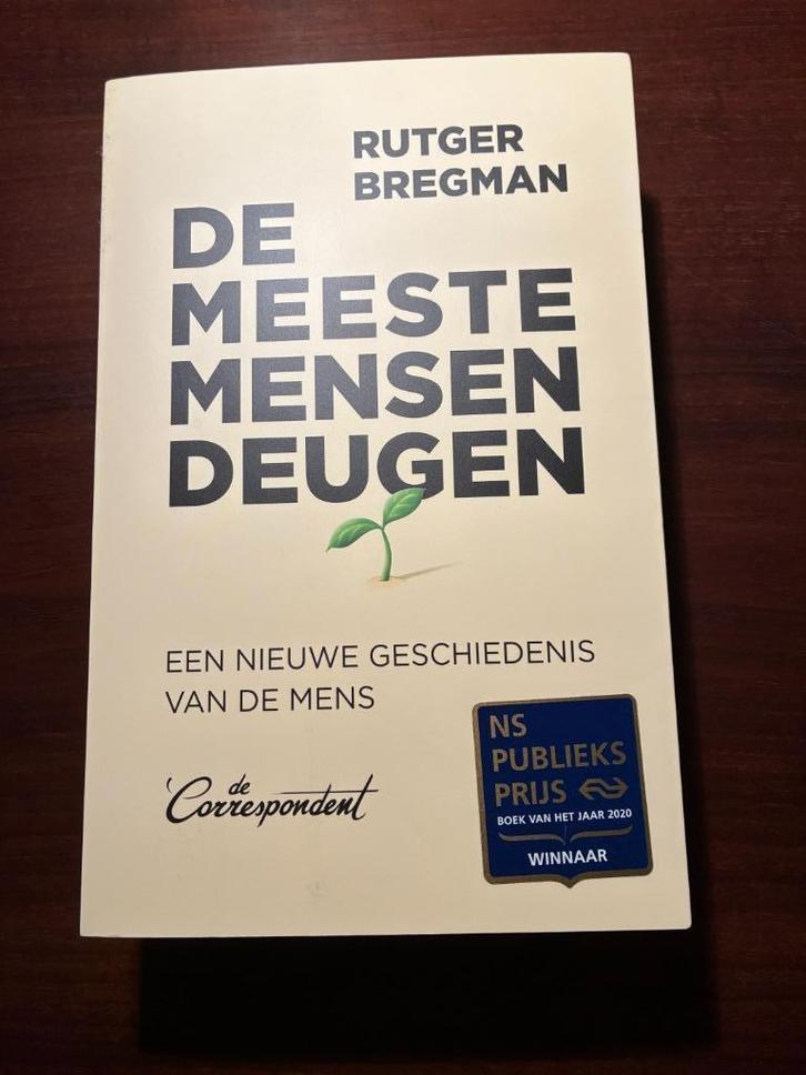 Boek - De meeste mensen deugen (R Bregman, 2019), Boeken, Politiek en Maatschappij, Zo goed als nieuw, Maatschappij en Samenleving