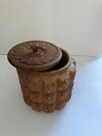 Mooie oude houten tabakspot (MB418), Ophalen of Verzenden, Gebruikt
