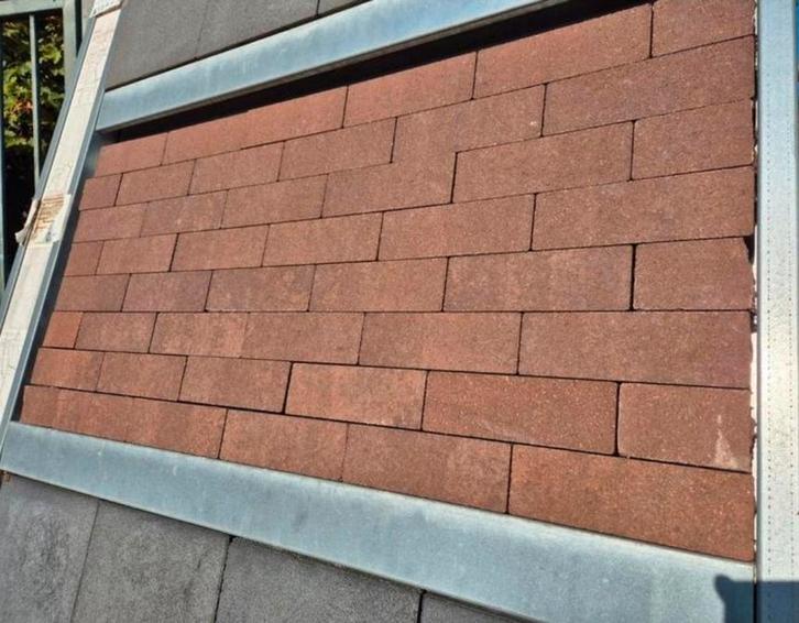 Georetron waaltjes bruin licht nuance 21x7x6 s-partij, Tuin en Terras, Tegels en Klinkers, Nieuw, Terrastegels, Beton, 10 m² of meer