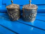 Douwe Egberts Verzilverde Theeblikjes, Antiek en Kunst, Ophalen of Verzenden, Zilver