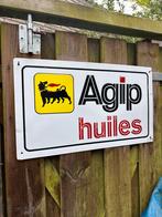 Agip emaille reclamebord, Ophalen, Zo goed als nieuw, Reclamebord