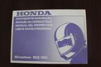Honda Shadow 50 / 90 1997 scooter owner's manual, Motoren, Handleidingen en Instructieboekjes, Ophalen of Verzenden, Honda