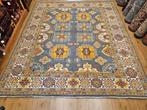 Handgeknoopt oosters tapijt kazak 293x254, Huis en Inrichting, Stoffering | Tapijten en Kleden, Info@SlatsAntiek.nl, Crème, Perzisch