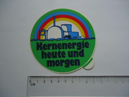 sticker oud Kernenergie heute morgen kern energie retro, Verzamelen, Stickers, Zo goed als nieuw, Bedrijf of Vereniging, Verzenden