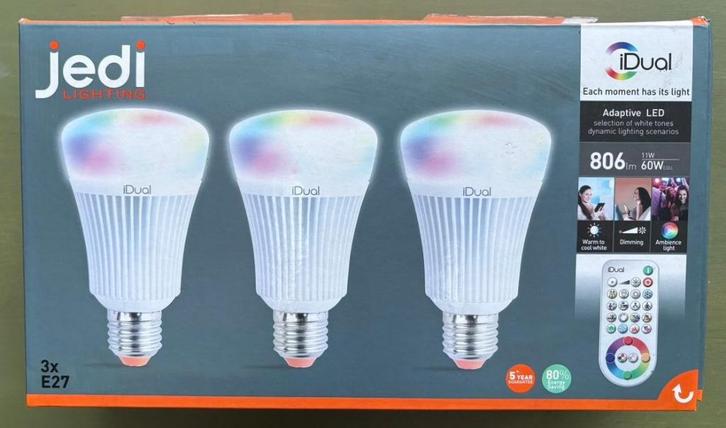 Jedi iDual 6 x E27 11W Ledlampen nieuw in doos, Huis en Inrichting, Lampen | Losse lampen, Nieuw, Led-lamp, 60 watt of meer, E27 (groot)