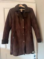 Vintage Suedine Jas - Maat 42 (valt klein), Ophalen of Verzenden, Gedragen, Maat 46 (S) of kleiner, Bruin