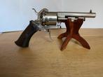 Fraaie 9 mm verchroomde Lefaucheux type Penvuur Revolver, Ophalen of Verzenden