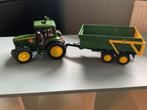 John Deere speelgoed traktor met kar, Ophalen, Zo goed als nieuw