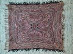 Prachtige antieke jacquard, worteldoek, dubbel geweven wol, Rood, Zo goed als nieuw, Rechthoekig, 50 tot 100 cm