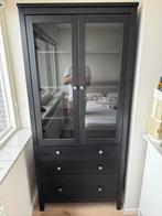 IKEA Hemnes Vitrinekast met 3 lades, zwartbruin, 90x197 cm, Huis en Inrichting, Kasten | Vitrinekasten, Ophalen, 50 tot 100 cm