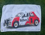 RENAULT 5 TURBO RALLY BANNER 60X90 MET BEVESTIGGINGS OGEN, Auto diversen, Wieldoppen, Ophalen of Verzenden