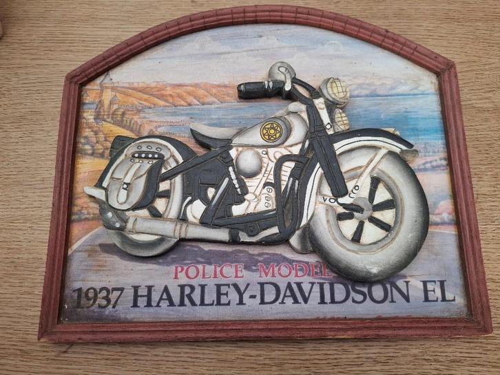 Authentiek pubbord Harley Davidson, Antiek en Kunst, Curiosa en Brocante, Ophalen of Verzenden
