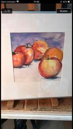 Aquarel van appels. Leo Schruijer., Antiek en Kunst, Kunst | Schilderijen | Abstract, Ophalen of Verzenden