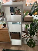 Witte Kallax kast met 4 vakken, Ophalen, Met plank(en), Gebruikt, 150 tot 200 cm