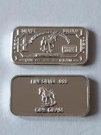 1 gram fine silver Horse baartje kk  f.7.11.23, Ophalen of Verzenden, Zilver