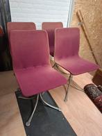 leuk setje vintage brabantia eetkamerstoelen, Huis en Inrichting, Stoelen, Gebruikt, Bruin, Ophalen of Verzenden, Metaal