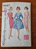 Vintage naaipatroon 60s simplicity 4347, Hobby en Vrije tijd, Kledingpatronen, Ophalen of Verzenden, Zo goed als nieuw, Vrouw