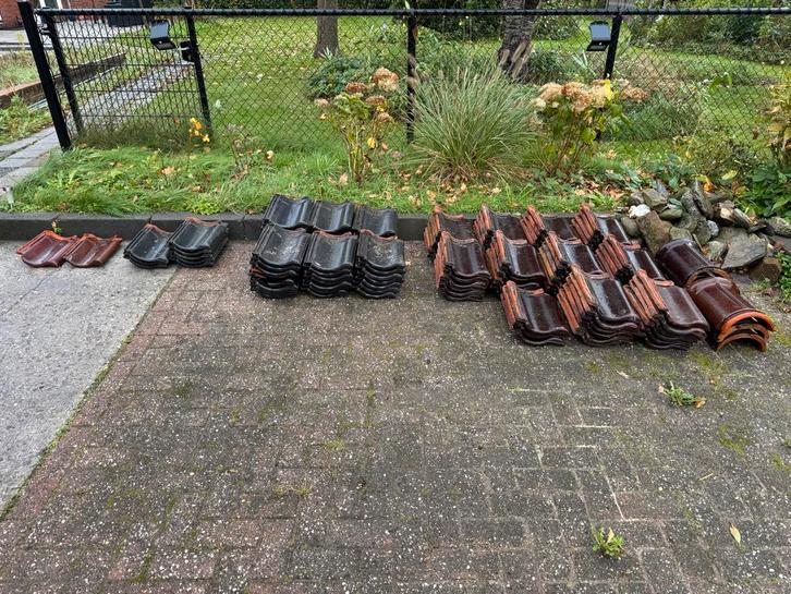 Gebruikte dakpannen - diverse merken & kleuren, Doe-het-zelf en Verbouw, Dakpannen en Dakbedekking, Gebruikt, Dakpannen, Steen of Klei
