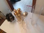 5 Glazen Vazen met Kerstballen, Ophalen, Gebruikt, Overige kleuren, Glas